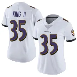 Women's Desmond King II Baltimore Ravens No.35 Limited Vapor Untouchable Jersey - White