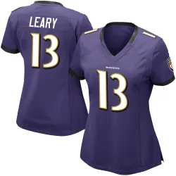 Women's Devin Leary Baltimore Ravens No.13 Limited Team Color Vapor Untouchable Jersey - Purple