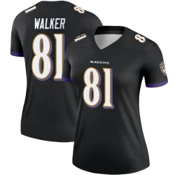 Women's Devontez Walker Baltimore Ravens No.81 Legend Jersey - Black