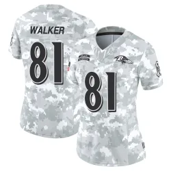 Women's Devontez Walker Baltimore Ravens No.81 Limited 2024 Salute to Service Jersey - Arctic Camo