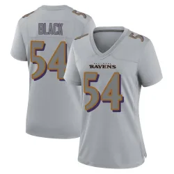 Women's Diwun Black Baltimore Ravens No.54 Game Atmosphere Fashion Jersey - Gray