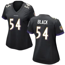 Women's Diwun Black Baltimore Ravens No.54 Game Jersey - Black