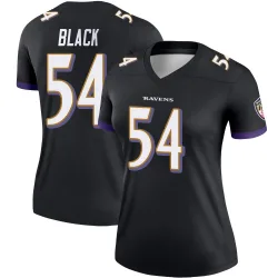 Women's Diwun Black Baltimore Ravens No.54 Legend Jersey - Black