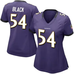 Women's Diwun Black Baltimore Ravens No.54 Limited Team Color Vapor Untouchable Jersey - Purple