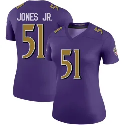 Women's Emery Jones Jr. Baltimore Ravens No.51 Legend Color Rush Jersey - Purple