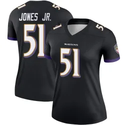 Women's Emery Jones Jr. Baltimore Ravens No.51 Legend Jersey - Black