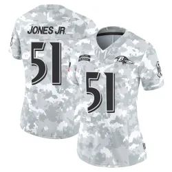 Women's Emery Jones Jr. Baltimore Ravens No.51 Limited 2024 Salute to Service Jersey - Arctic Camo
