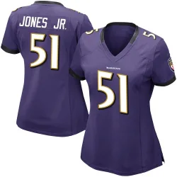 Women's Emery Jones Jr. Baltimore Ravens No.51 Limited Team Color Vapor Untouchable Jersey - Purple