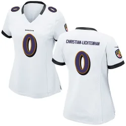 Women's Gerad Christian-Lichtenhan Baltimore Ravens No.0 Game Jersey - White