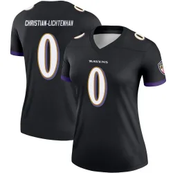 Women's Gerad Christian-Lichtenhan Baltimore Ravens No.0 Legend Jersey - Black