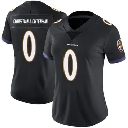Women's Gerad Christian-Lichtenhan Baltimore Ravens No.0 Limited Alternate Vapor Untouchable Jersey - Black