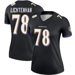 Women's Gerad Lichtenhan Baltimore Ravens No.78 Legend Jersey - Black