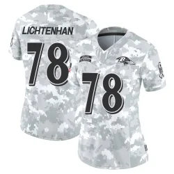 Women's Gerad Lichtenhan Baltimore Ravens No.78 Limited 2024 Salute to Service Jersey - Arctic Camo