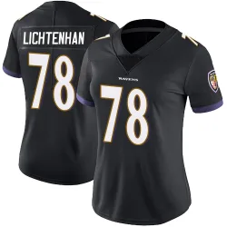 Women's Gerad Lichtenhan Baltimore Ravens No.78 Limited Alternate Vapor Untouchable Jersey - Black