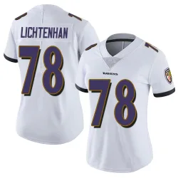 Women's Gerad Lichtenhan Baltimore Ravens No.78 Limited Vapor Untouchable Jersey - White