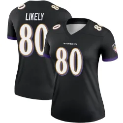 Women's Isaiah Likely Baltimore Ravens No.80 Legend Jersey - Black