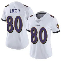 Women's Isaiah Likely Baltimore Ravens No.80 Limited Vapor Untouchable Jersey - White