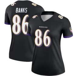 Women's Jahmal Banks Baltimore Ravens No.86 Legend Jersey - Black
