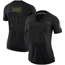 Women's Jahmal Banks Baltimore Ravens No.86 Limited 2020 Salute To Service Jersey - Black