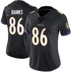 Women's Jahmal Banks Baltimore Ravens No.86 Limited Alternate Vapor Untouchable Jersey - Black
