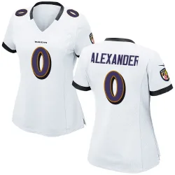 Women's Jaire Alexander Baltimore Ravens No.0 Game Jersey - White