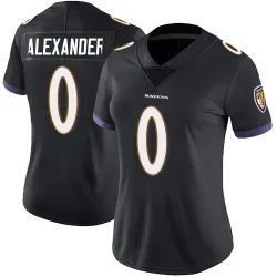 Women's Jaire Alexander Baltimore Ravens No.0 Limited Alternate Vapor Untouchable Jersey - Black
