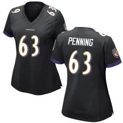 Women's Jared Penning Baltimore Ravens No.63 Game Jersey - Black