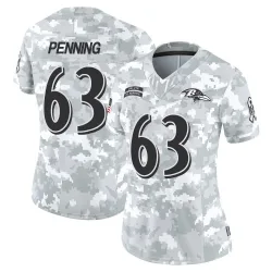Women's Jared Penning Baltimore Ravens No.63 Limited 2024 Salute to Service Jersey - Arctic Camo