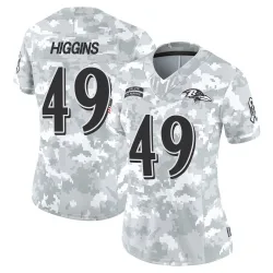 Women's Jay Higgins Baltimore Ravens No.49 Limited 2024 Salute to Service Jersey - Arctic Camo