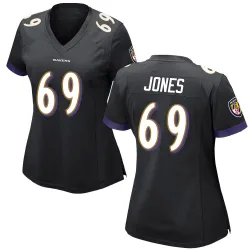 Women's Jayson Jones Baltimore Ravens No.69 Game Jersey - Black