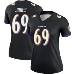 Women's Jayson Jones Baltimore Ravens No.69 Legend Jersey - Black