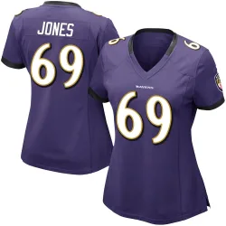 Women's Jayson Jones Baltimore Ravens No.69 Limited Team Color Vapor Untouchable Jersey - Purple