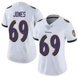 Women's Jayson Jones Baltimore Ravens No.69 Limited Vapor Untouchable Jersey - White