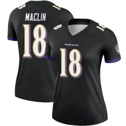 Women's Jeremy Maclin Baltimore Ravens No.18 Legend Jersey - Black