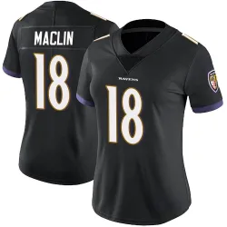 Women's Jeremy Maclin Baltimore Ravens No.18 Limited Alternate Vapor Untouchable Jersey - Black