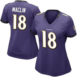 Women's Jeremy Maclin Baltimore Ravens No.18 Limited Team Color Vapor Untouchable Jersey - Purple