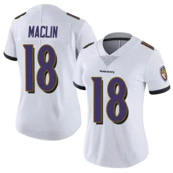 Women's Jeremy Maclin Baltimore Ravens No.18 Limited Vapor Untouchable Jersey - White