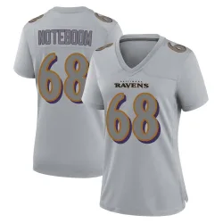 Women's Joe Noteboom Baltimore Ravens No.68 Game Atmosphere Fashion Jersey - Gray
