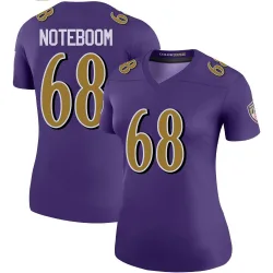 Women's Joe Noteboom Baltimore Ravens No.68 Legend Color Rush Jersey - Purple