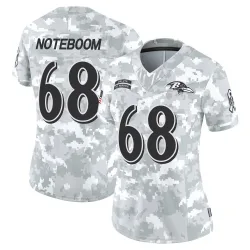 Women's Joe Noteboom Baltimore Ravens No.68 Limited 2024 Salute to Service Jersey - Arctic Camo