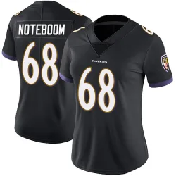 Women's Joe Noteboom Baltimore Ravens No.68 Limited Alternate Vapor Untouchable Jersey - Black