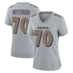 Women's Joe Noteboom Baltimore Ravens No.70 Game Atmosphere Fashion Jersey - Gray