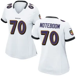 Women's Joe Noteboom Baltimore Ravens No.70 Game Jersey - White