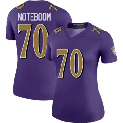 Women's Joe Noteboom Baltimore Ravens No.70 Legend Color Rush Jersey - Purple