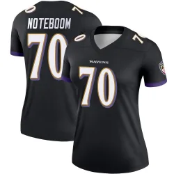Women's Joe Noteboom Baltimore Ravens No.70 Legend Jersey - Black