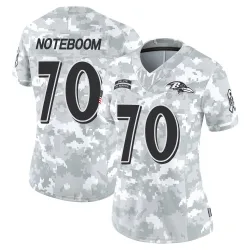 Women's Joe Noteboom Baltimore Ravens No.70 Limited 2024 Salute to Service Jersey - Arctic Camo