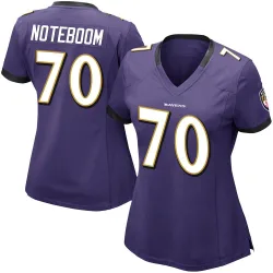 Women's Joe Noteboom Baltimore Ravens No.70 Limited Team Color Vapor Untouchable Jersey - Purple