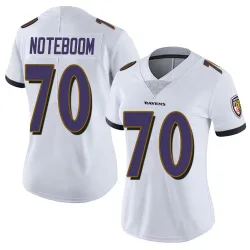 Women's Joe Noteboom Baltimore Ravens No.70 Limited Vapor Untouchable Jersey - White