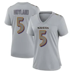 Women's John Hoyland Baltimore Ravens No.5 Game Atmosphere Fashion Jersey - Gray