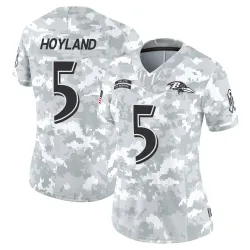 Women's John Hoyland Baltimore Ravens No.5 Limited 2024 Salute to Service Jersey - Arctic Camo